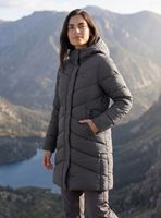 Parka Larga Acolchado Diagonal