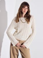 Sweater Tejido Calado Manga Larga