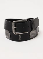 Cinturón Metales Western Cuero Sintético