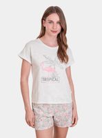 Pijama Corto Algodón con Estampado