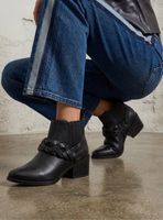 Botín con Detalle de Trenza Cuero Mujer