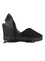 Sandalia Black Cuña Toscana Cuero Mujer