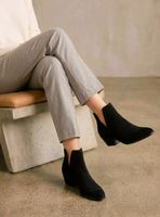 Botín de Cuero con Abertura Lateral Mujer