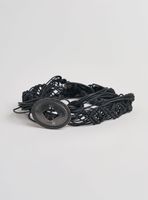 Cinturón Tipo Cowboy Tejido con Hebilla Metálica