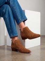 Botín Detalle Metálico Cuero Mujer