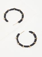 Aros Argolla Forrados en Hilo con Detalles Dorados