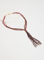 Collar Largo de Mostacillas con Diseño Nudo