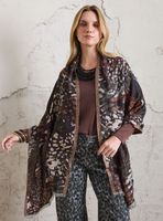 Bufanda Estampado Animal Detalle Flecos