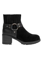 Botín Mujer Taco Cuadrado Brm0271 Cuero