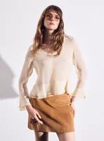 Blusa Vuelos Manga Larga