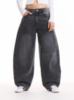 Jeans Barrel con Tela Liviana