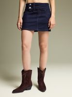 Falda Mini Doble Botton Cierre Exterior