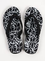 Sandalia Black Hojas Print Baja Mujer
