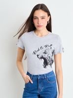 Polera Acid Wash Regular Manga Color