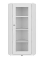 Vitrina Esquinera Blanca Genova 1 Puerta Vidrio