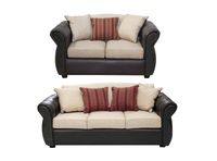 Juego Living Palermo Tela Sofás 3C + 2C