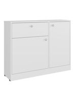 Cómoda Praga 1 Cajón 2 Puertas Blanco 80x100x30.2 cm