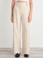 Pantalón Liso Wide Leg Cierre Nailon
