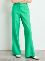 Pantalón Liso Wide Leg con Cierre