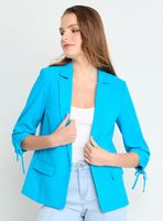 Blazer Liso Corte Regular Manga Tres Cuartos
