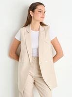 Blazer Liso sin Manga Cuello V