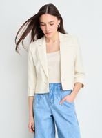 Blazer Liso Manga Tres Cuartos