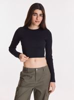 Polera Crop Manga Larga