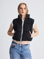 Parka Acolchada con Bolsillos de Vivo