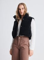 Parka Acolchada sin Manga Cropped