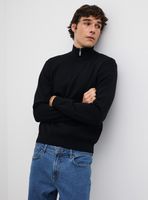 Sweater Half Zipper Liso Clásico