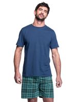 Pijama Corta Print Cuadros Short