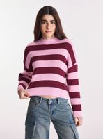 Sweater Cuello Redondo y Rayas