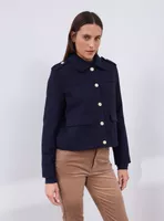 Chaqueta Tipo Trucker con Lana