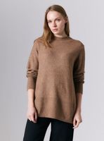 Sweater Crew Neck con Corte Frontal