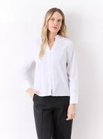 Blusa Cuello Fruncido con Volantes