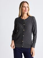 Chaleco Cárdigan con Botón Adorno