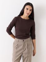 Polera Mezcla Lyocell y Algodón en Tela Acanalada