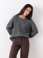 Sweater Lana con Diseño de Trenzas