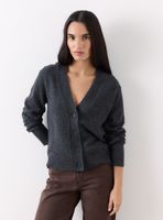 Chaleco Mezcla con Lana y Botones