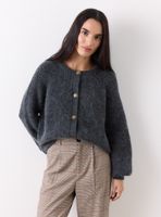 Chaleco Mezcla Lana y Mohair Diseño Abotonado