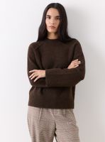 Sweater Mezcla de Lana y Mohair Cuello Mock