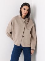 Abrigo Lana Hecho a Mano con Botones de Carey