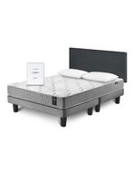 Cama Europea I-Rest 2 Plazas Base Dividida + Respaldo + Sábanas