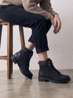 Botín PU Doblez Mujer