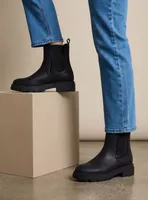 Botín Elástico y PU Mujer