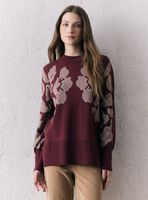 Sweater Jackquard con Detalle Metalizado