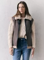 Chaqueta Aviadora sin Mangas con Chiporro