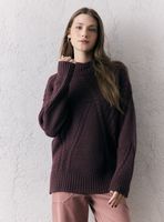 Sweater Trenzado Tipo Patchwork