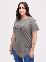 Polera con Basta en Punta y Lavado Desgastado