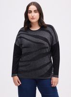 Sweater Jaquard Zebra con Lurex